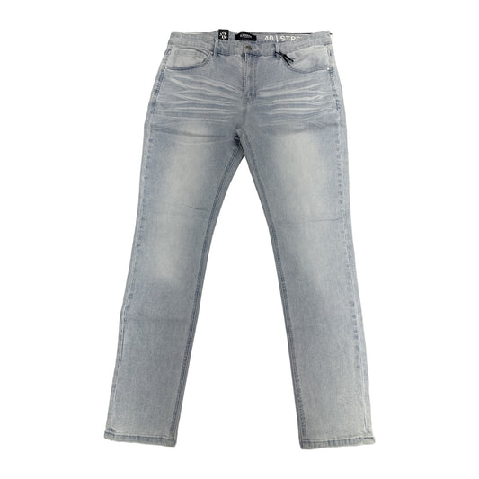 Ransom London Glacier Denim — Ice Blue Distressed