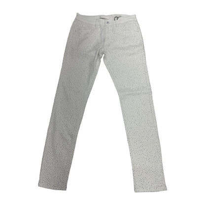 KDNK Rhinestone Skinny Jean — White