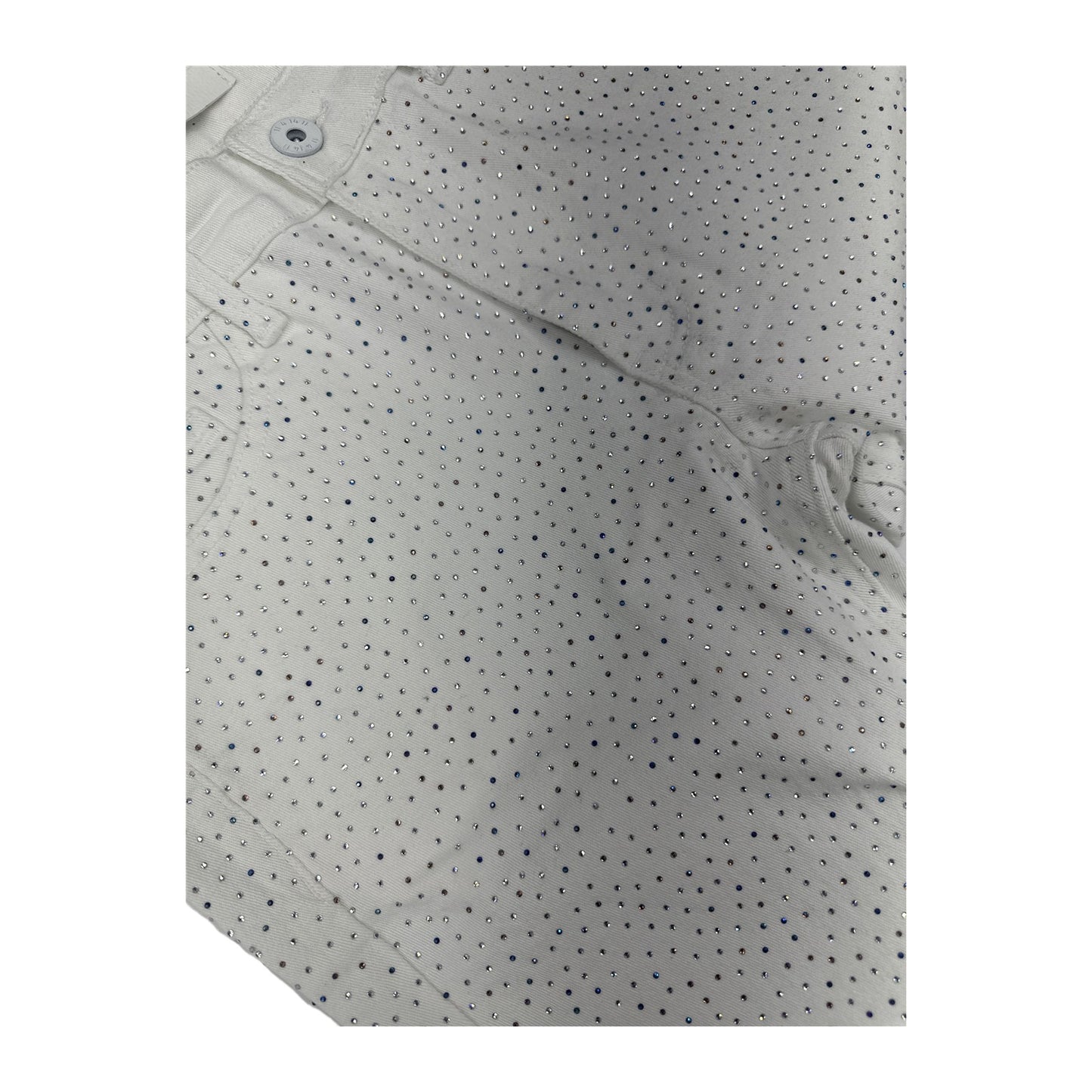 KDNK Rhinestone Skinny Jean — White