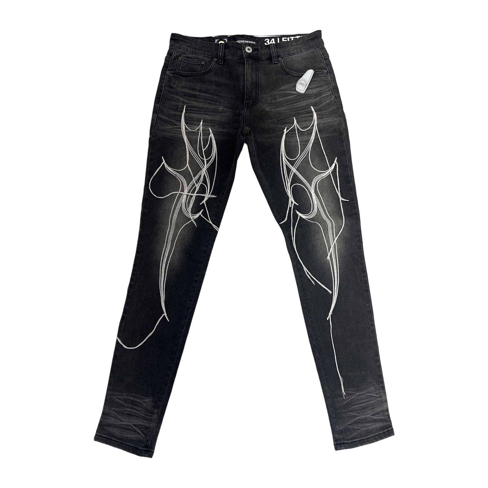Serenede Fitted Jean — Washed Black