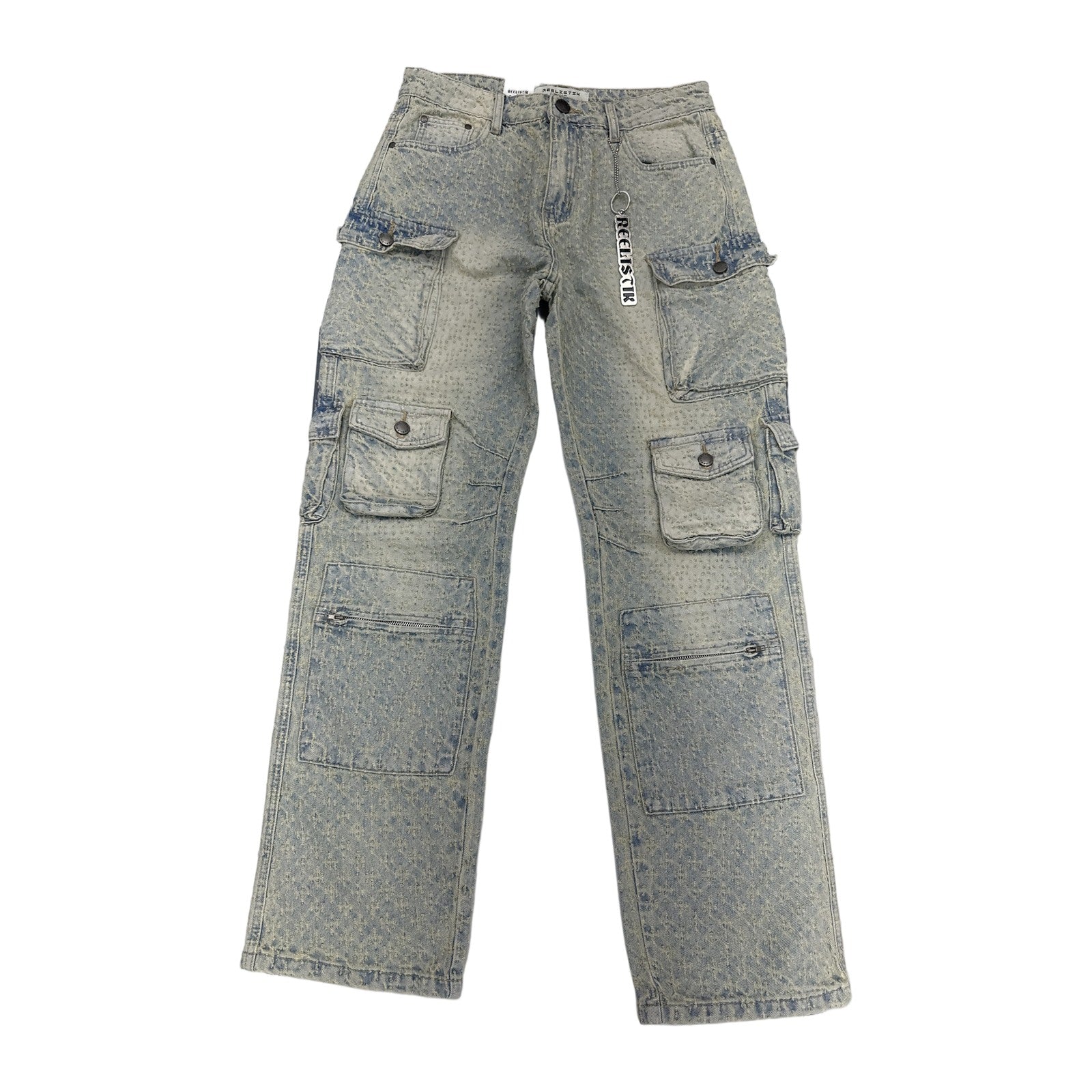 Reelistik NYC Distressed Denim — Tan Blue