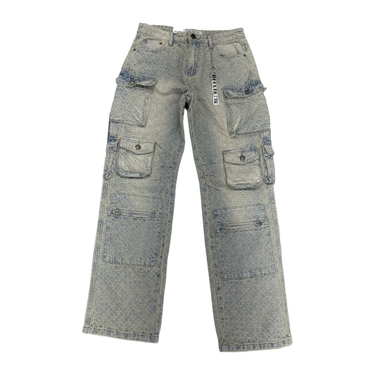 Reelistik NYC Distressed Denim — Tan Blue