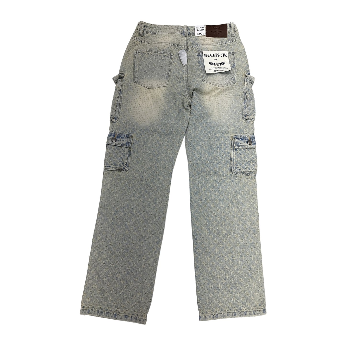 Reelistik NYC Distressed Denim — Tan Blue
