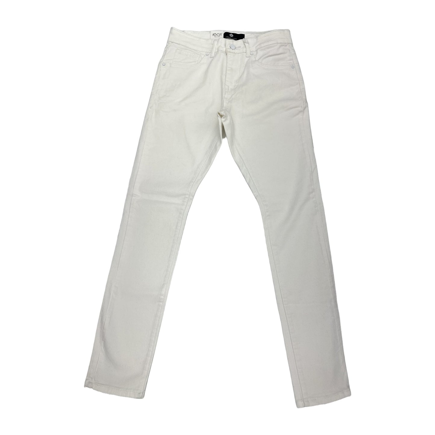 Focus 5244 Premium Clean Slim Denim — White