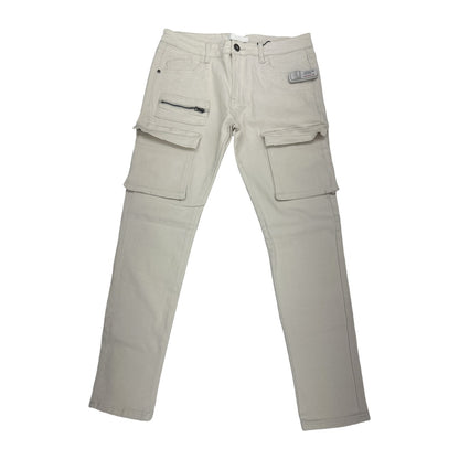 KDNK Cream Denim Jean — Off White