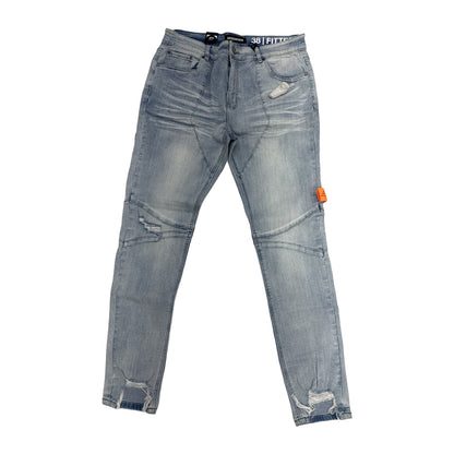 Serenede Fitted Jean — Light Blue