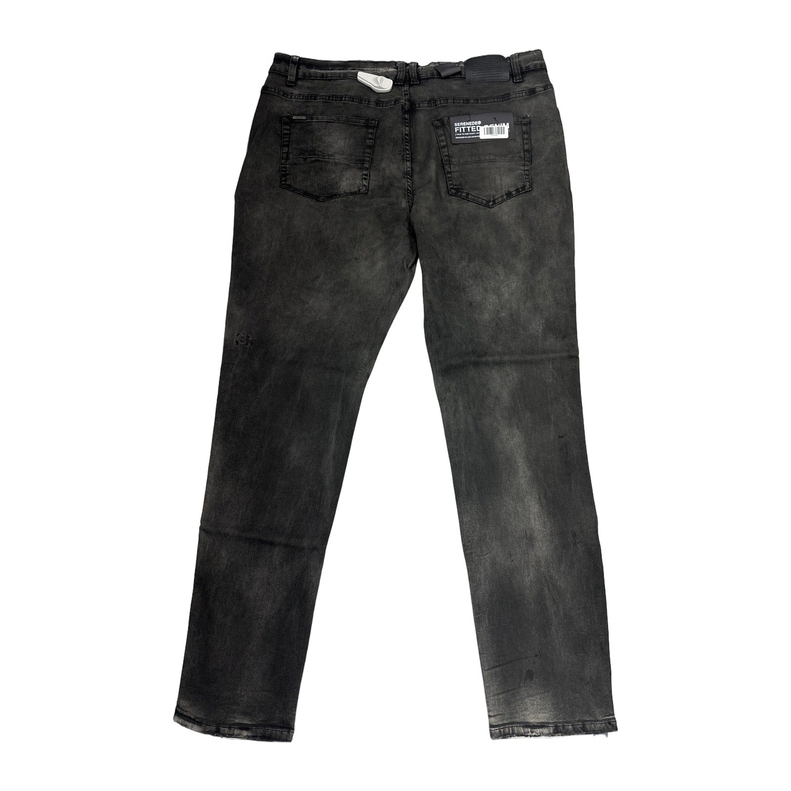 Serenede Fitted Jean — Coated Black