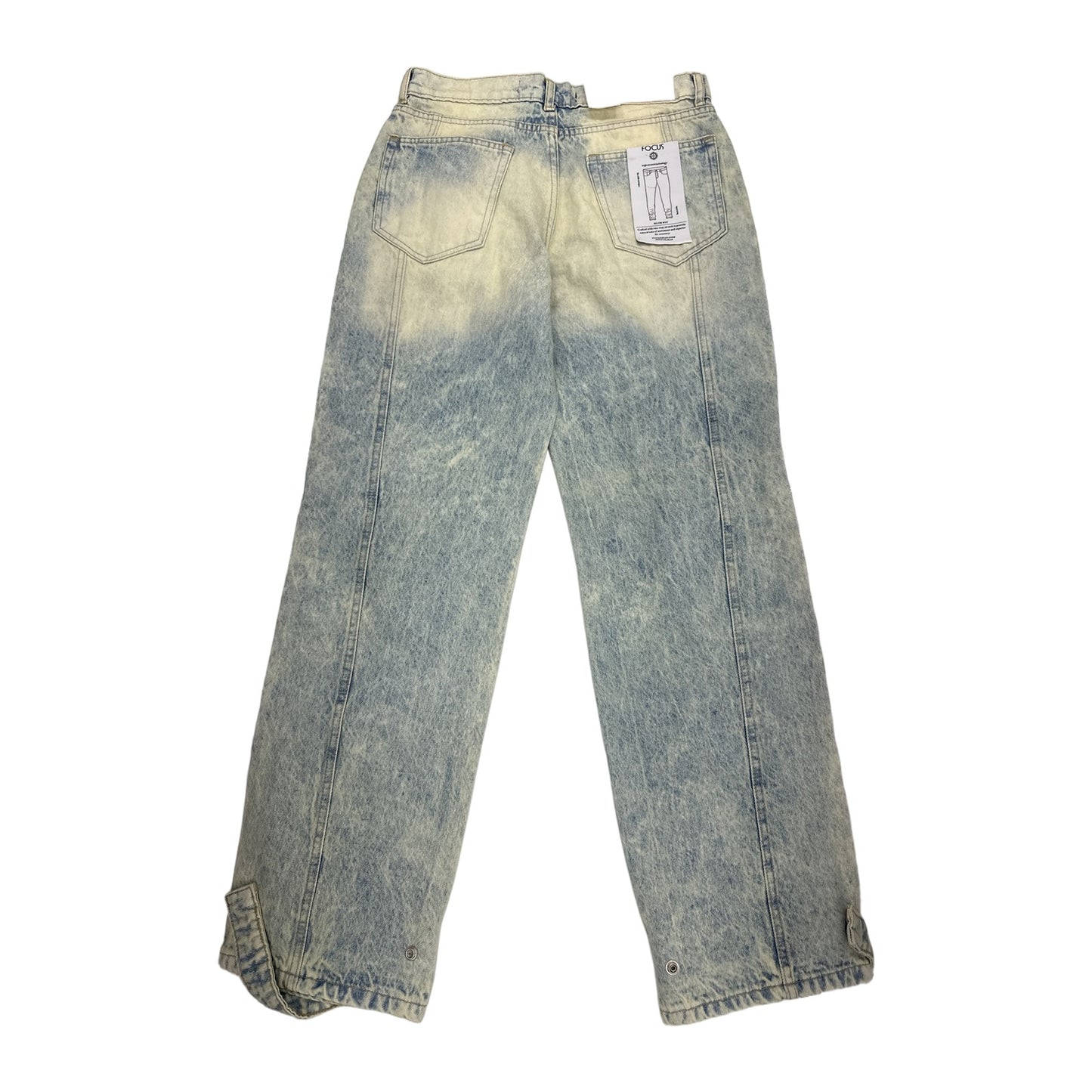 Focus B9004 Marble Wash Jean — Cream & Blue