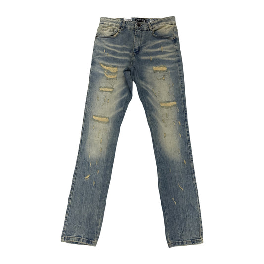 Focus 2418 Slim Taper Jean — Vintage Blue Wash