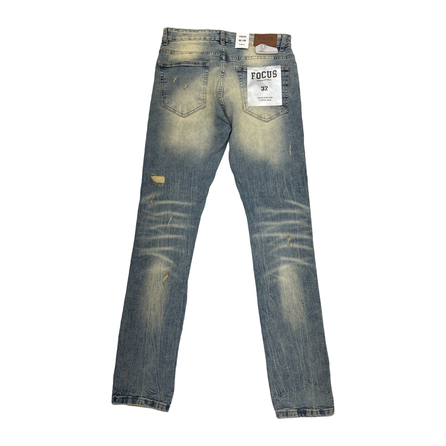 Focus 2418 Slim Taper Jean — Vintage Blue Wash