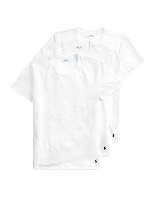 Polo Ralph Lauren Slim Fit Crew Tee 3-Pack — White