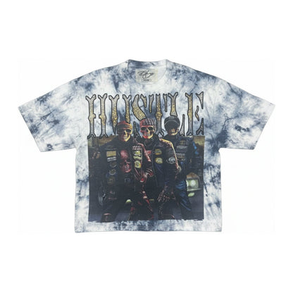 BKYS "Hustle" Afterlife Rhinestone Tee - White — BKYS — view 2
