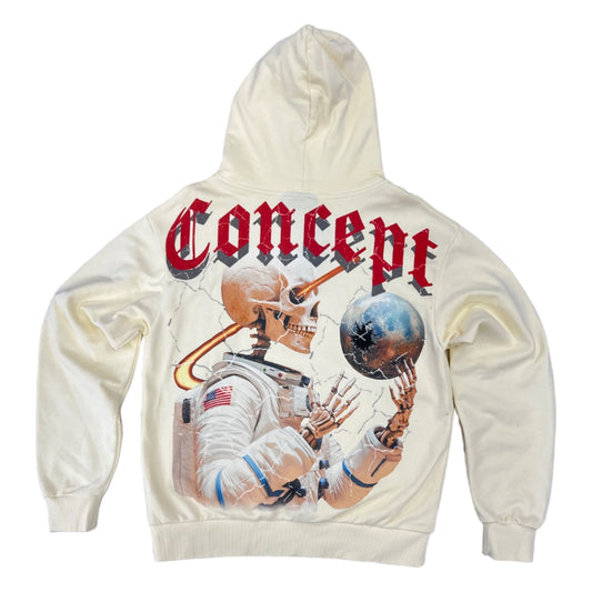 concept la cream world skull hoodie