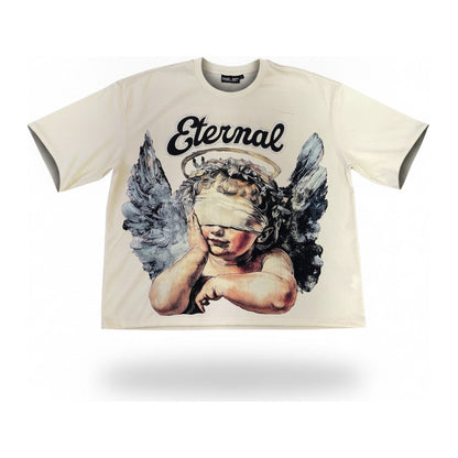 Concept LA "Eternal" Boxy Tee — Bone - ghost mannequin