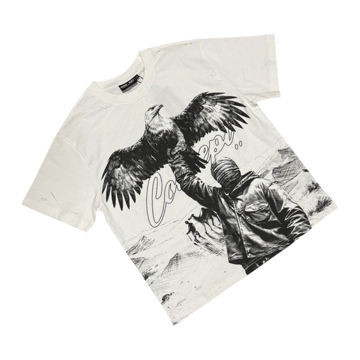 Concept LA "Sacred" Rhinestone Tee — White — Concept LA — view 3