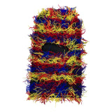 Distressed Knit Ski Mask — Multicolour