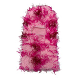 Distressed Knit Ski Mask — Pink