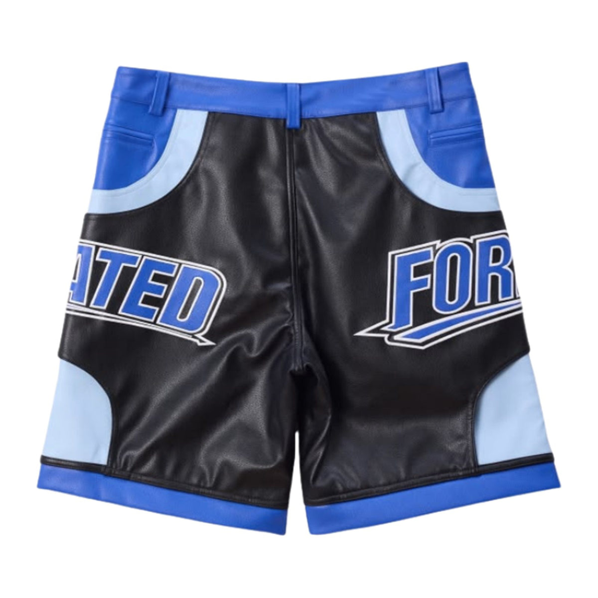 Forever Situated Leather Shorts — Blue — Forever Situated — view 3