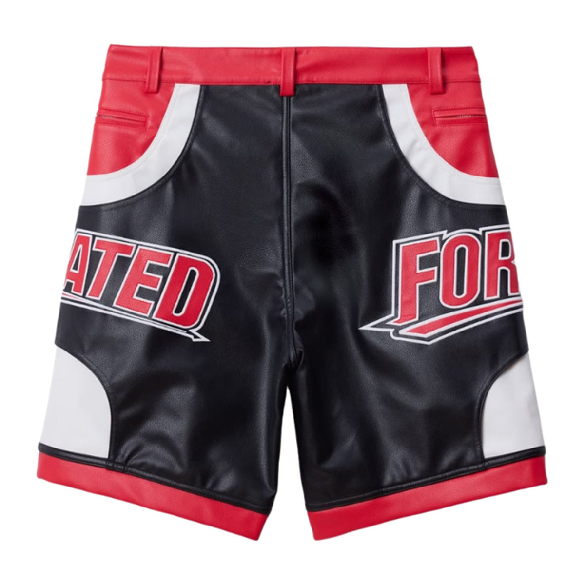 Forever Situated Leather Shorts — Red — Forever Situated — view 3