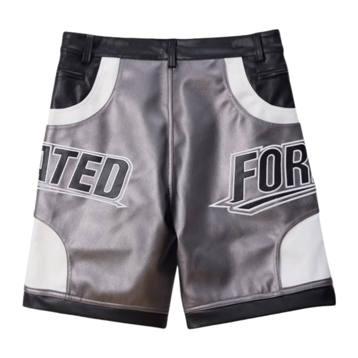 Forever Situated Leather Shorts — Silver — Forever Situated — view 3