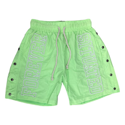 forever situated nylon tracks short lime green