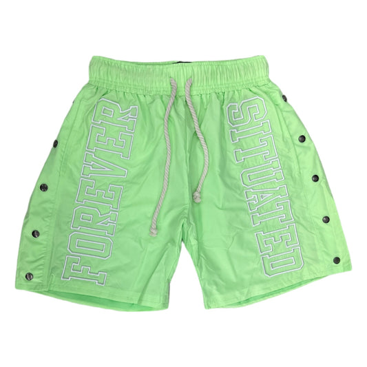 forever situated nylon tracks short lime green