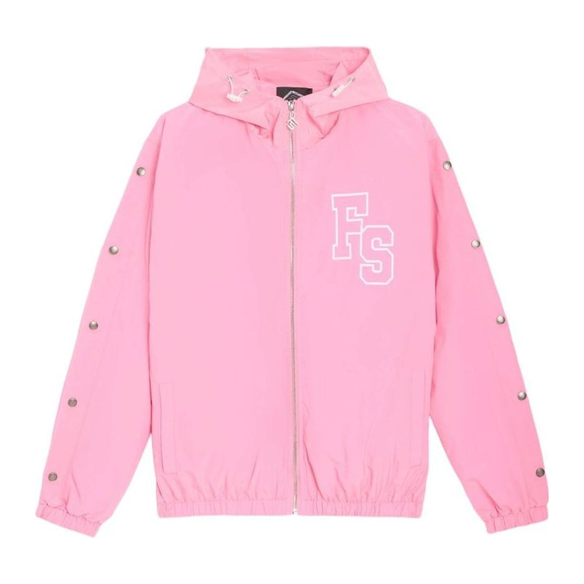 Forever Situated Nylon Track Jacket — Pink