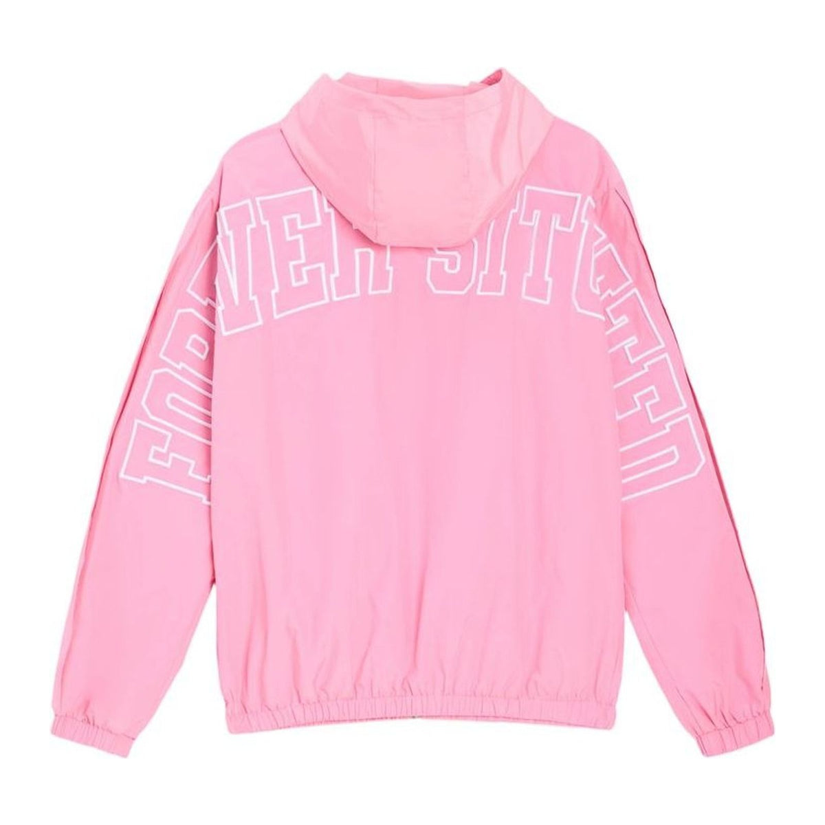 Forever Situated Nylon Track Jacket — Pink — back