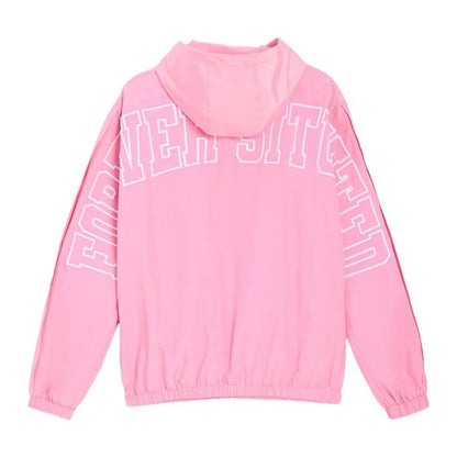 Forever Situated Nylon Track Jacket — Pink — back