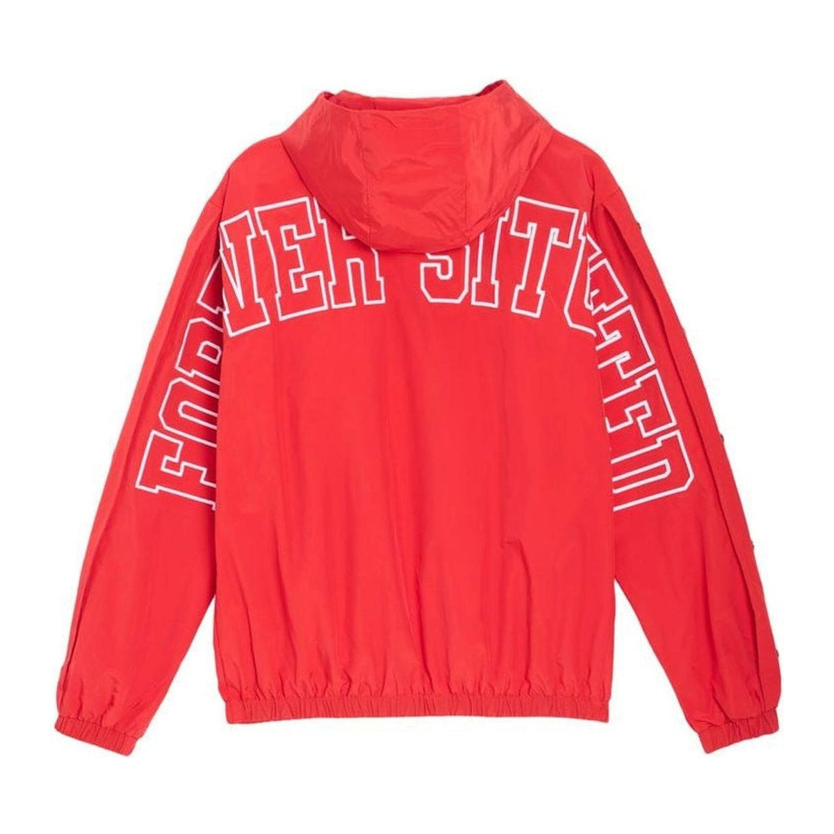 Forever Situated Nylon Track Jacket — Red — back