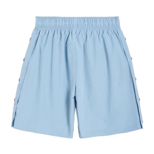 Forever Situated Nylon Track Short in light blue — back