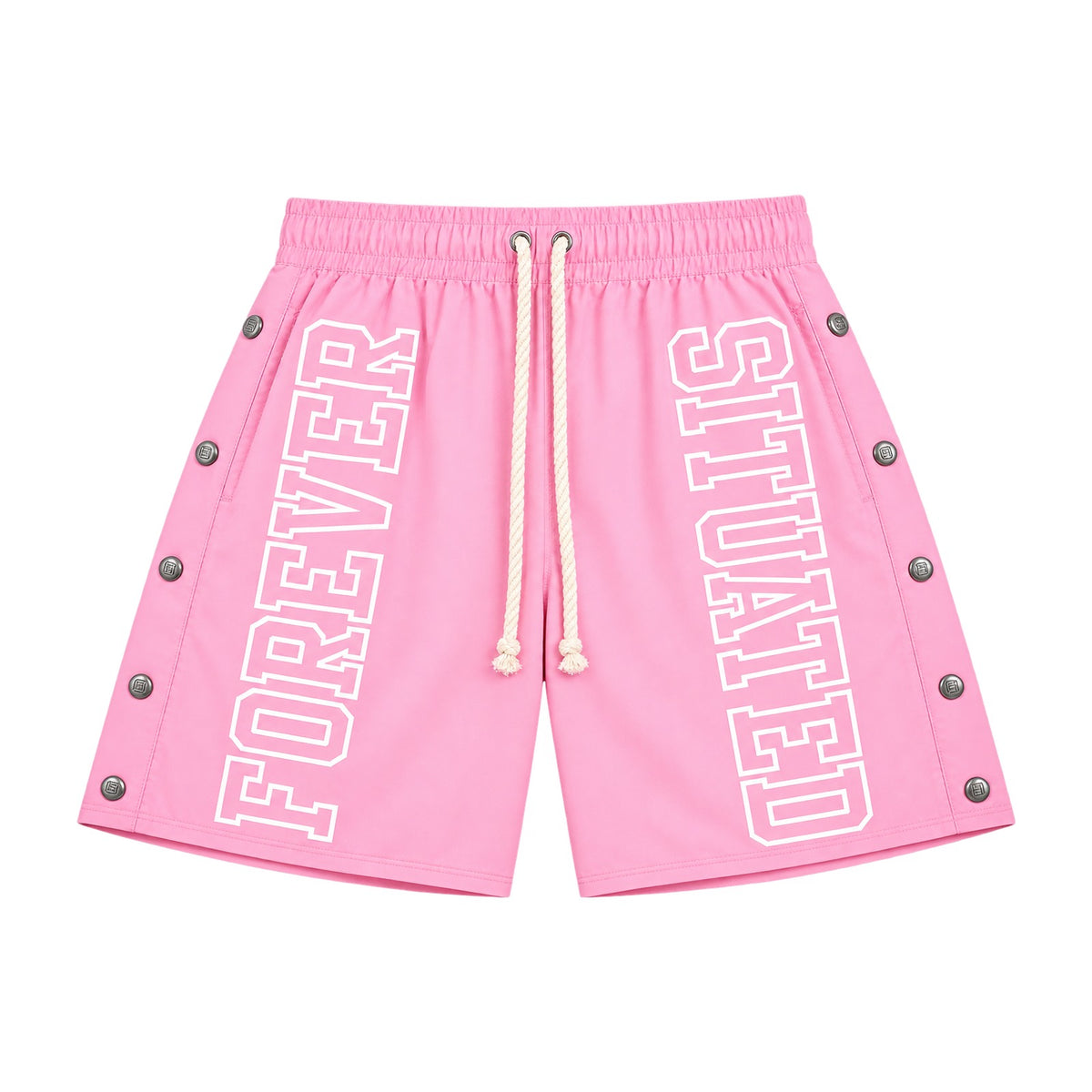 Forever Situated Nylon Track Short in pink