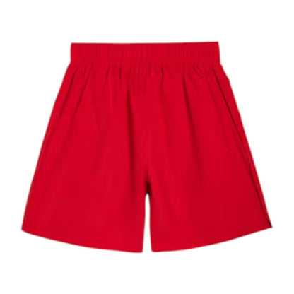 Forever Situated Nylon Track Short in red — back