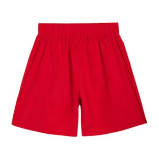 Forever Situated Nylon Track Short in red — back