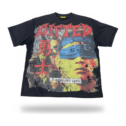 GFTD LA "A Warrior's Code" Tee — Black - ghost mannequin
