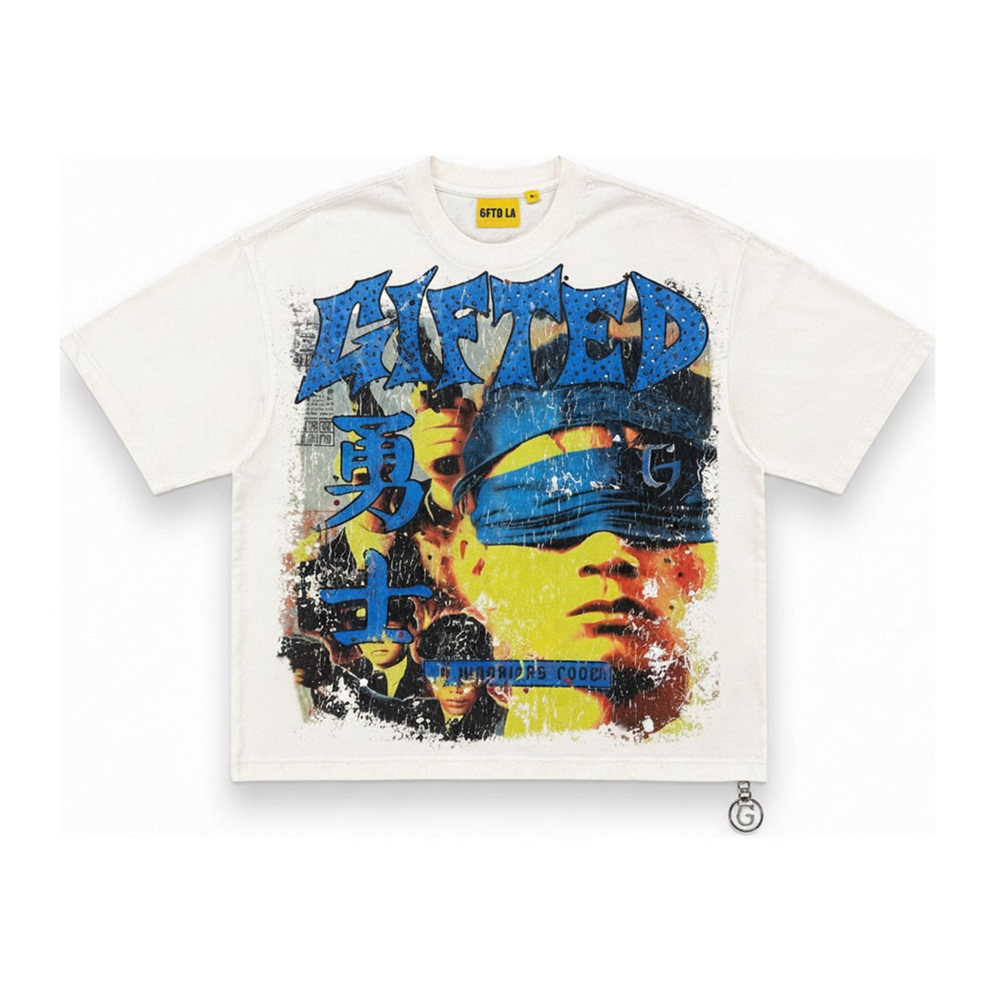 GFTD LA "A Warrior's Code" Tee — White - ghost mannequin