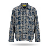 Guapi Rhinestone Star Flannel Shirt — Blue Wash