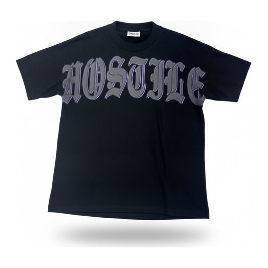 Hostile "Astronaut" Tee — Black/Purple - ghost mannequin