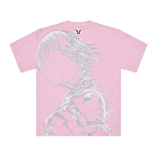 Hostile Pink White Grey Feather Tee — Hostile — view 2