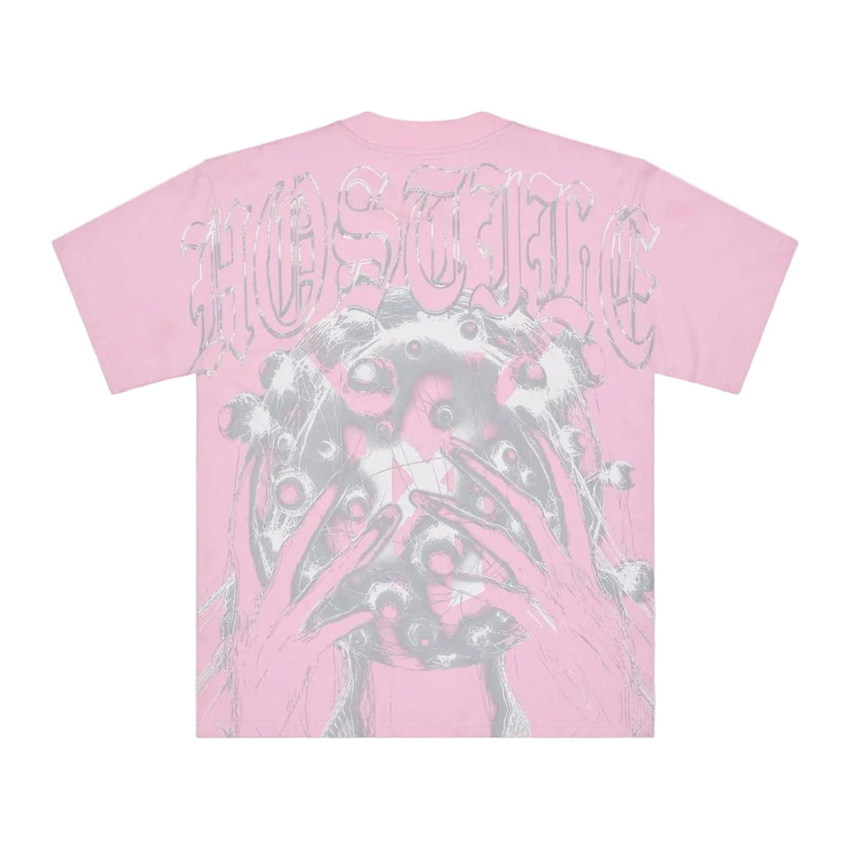 Hostile Pink White Grey Feather Tee — Hostile — view 3