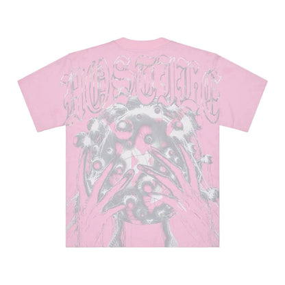 Hostile Pink White Grey Feather Tee — Hostile — view 3