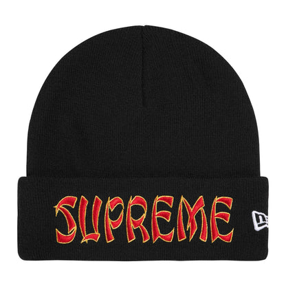 Supreme x New Era Action Beanie — Black