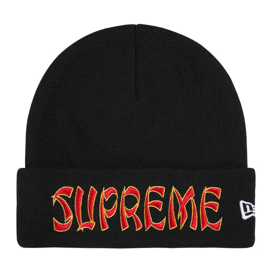 Supreme x New Era Action Beanie — Black