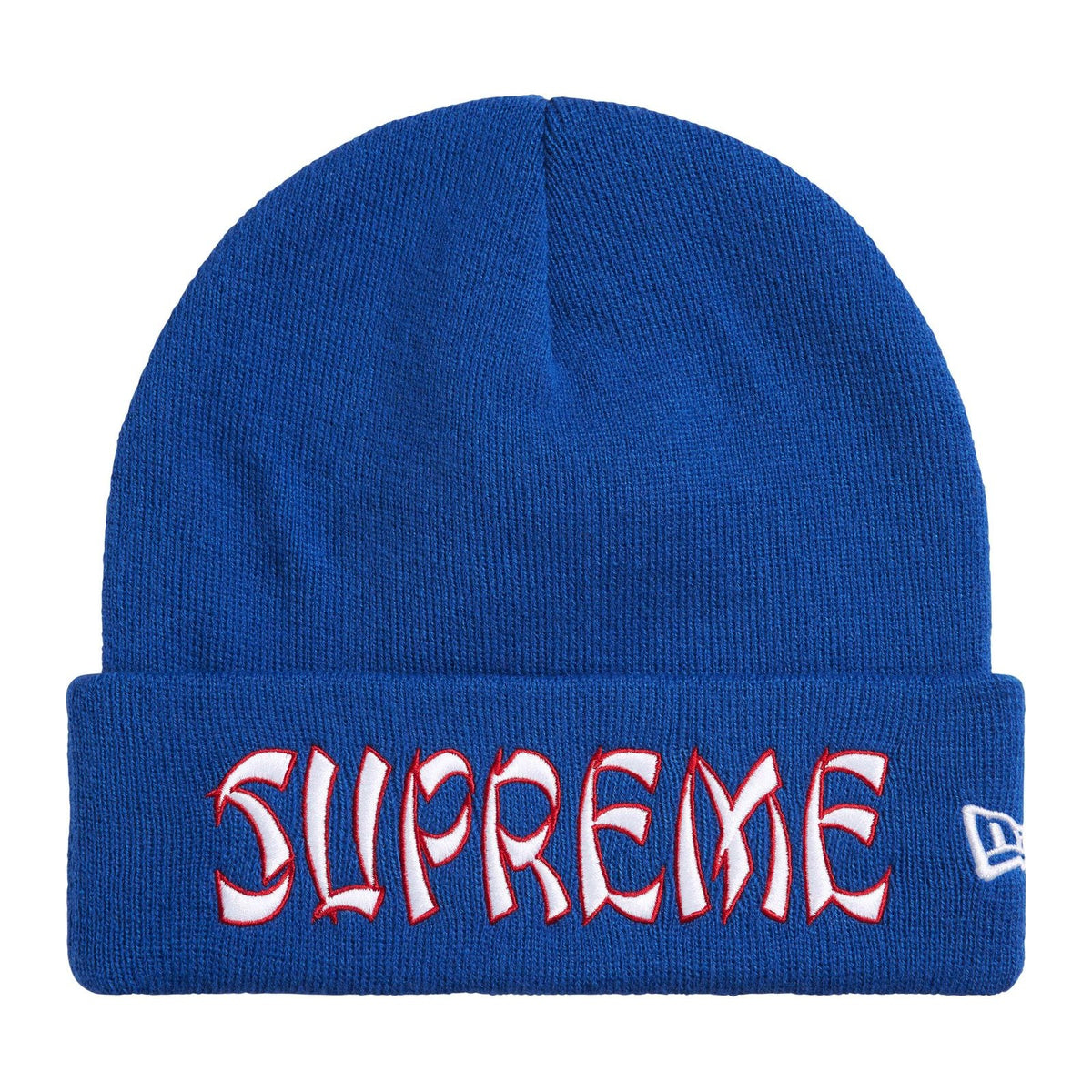 Supreme x New Era Action Beanie — Royal Blue