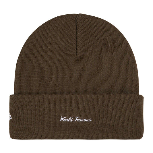 Supreme x New Era Action Beanie — Brown — view 2