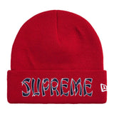 Supreme x New Era Action Beanie — Red
