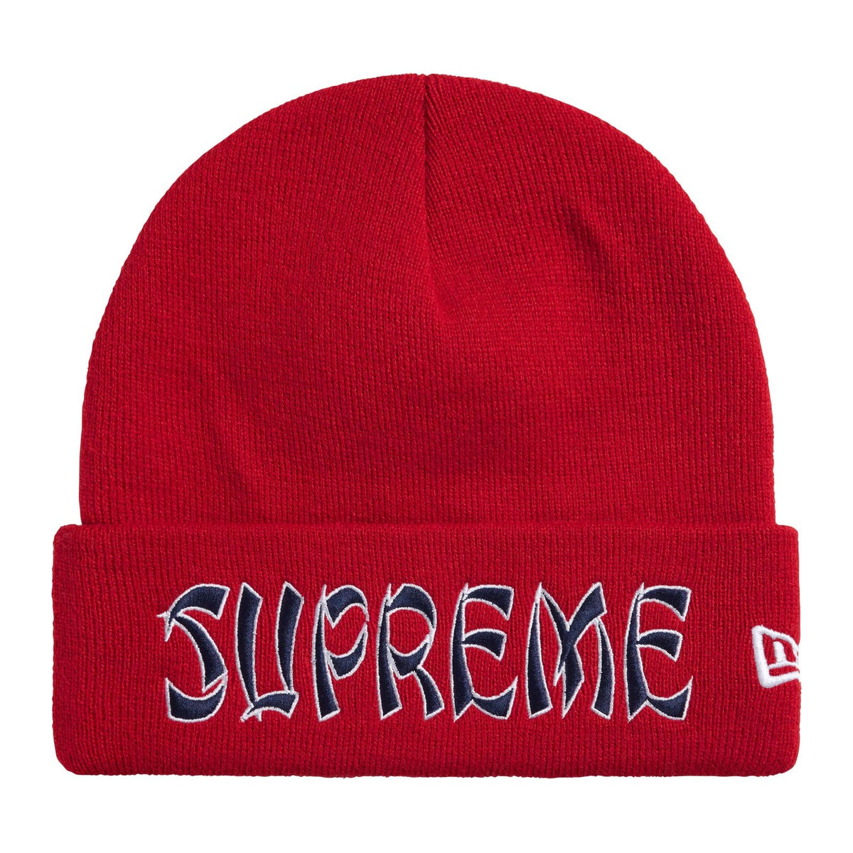 Supreme x New Era Action Beanie — Red