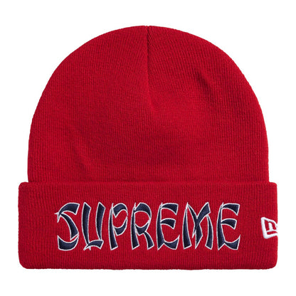 Supreme x New Era Action Beanie — Red