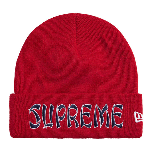Supreme x New Era Action Beanie — Red