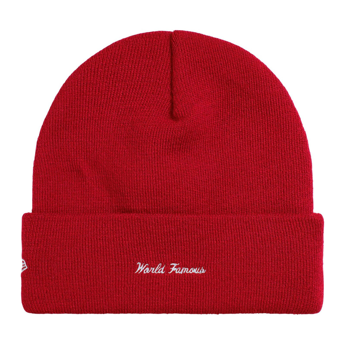 Supreme x New Era Action Beanie — Red — view 2